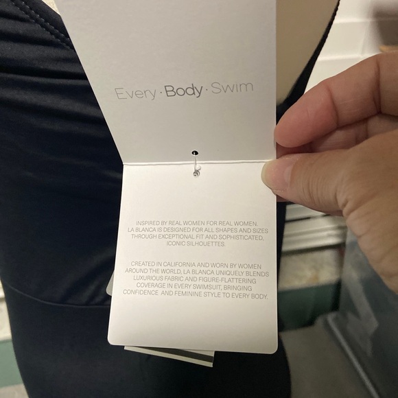 LA BLANCA macrame front halter swimwear - Picture 8 of 15